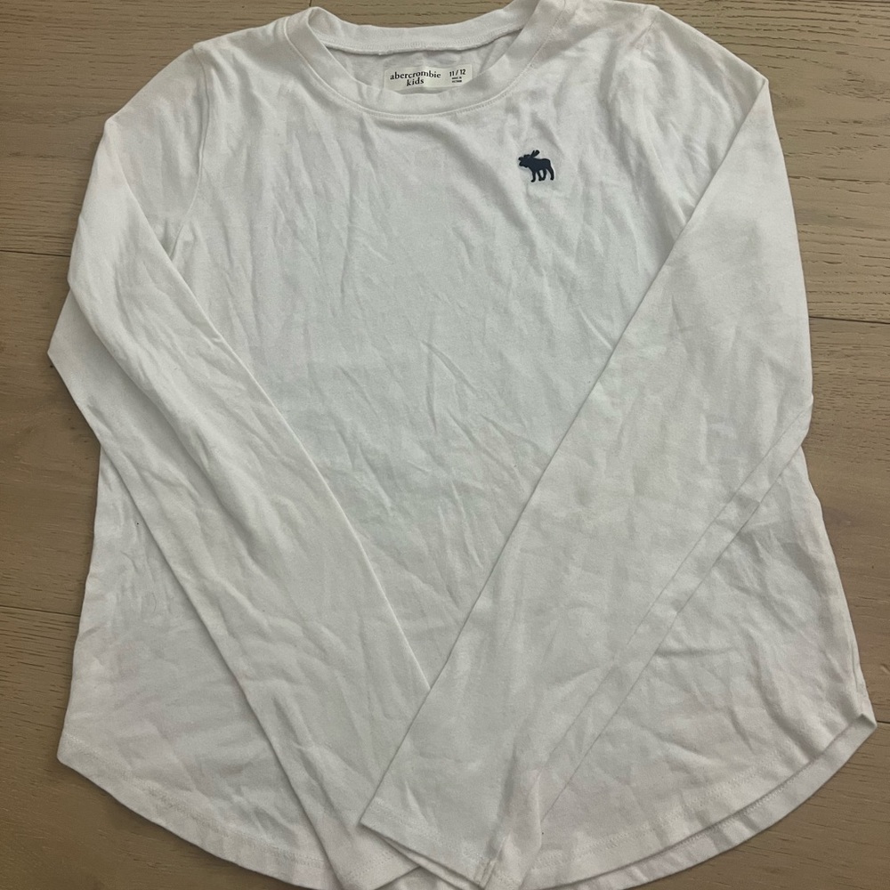 Abercrombie kids white long sleeve shirt
